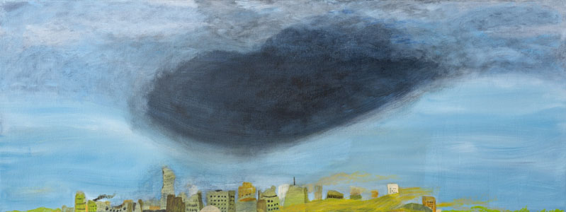 Zeer grote wolk boven de stad - Vanwege Sebald, 2020